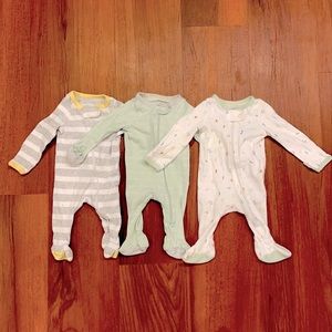 Newborn, gender-neutral, footie pajamas